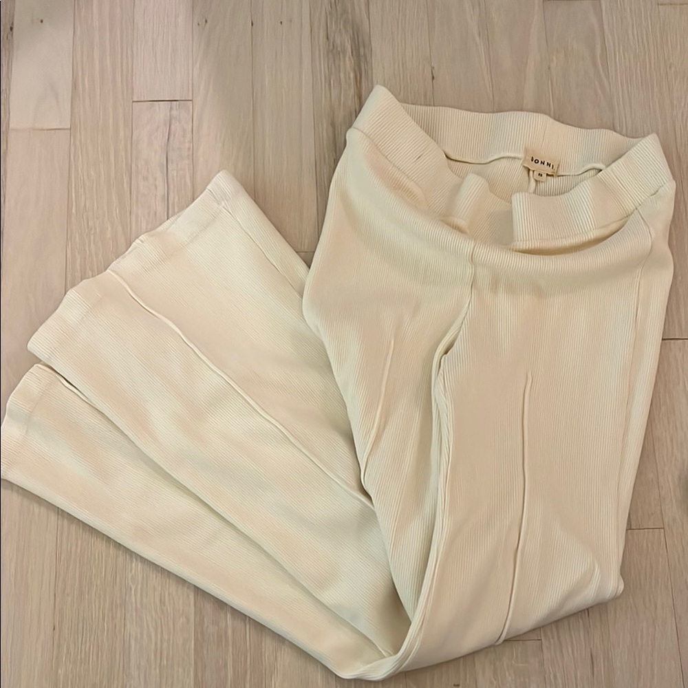 DONNI. rib kick flare pants size xs